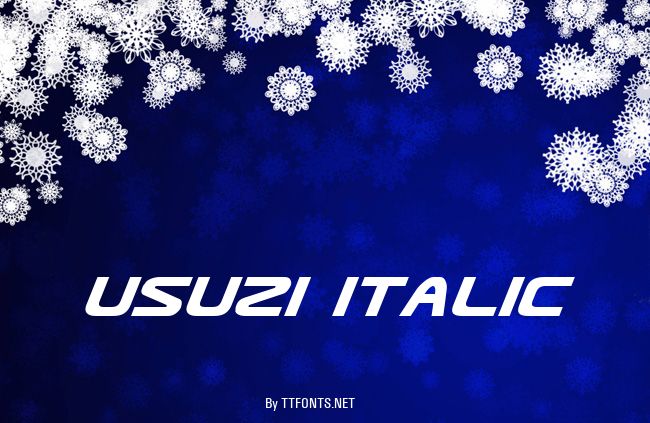 Usuzi Italic example